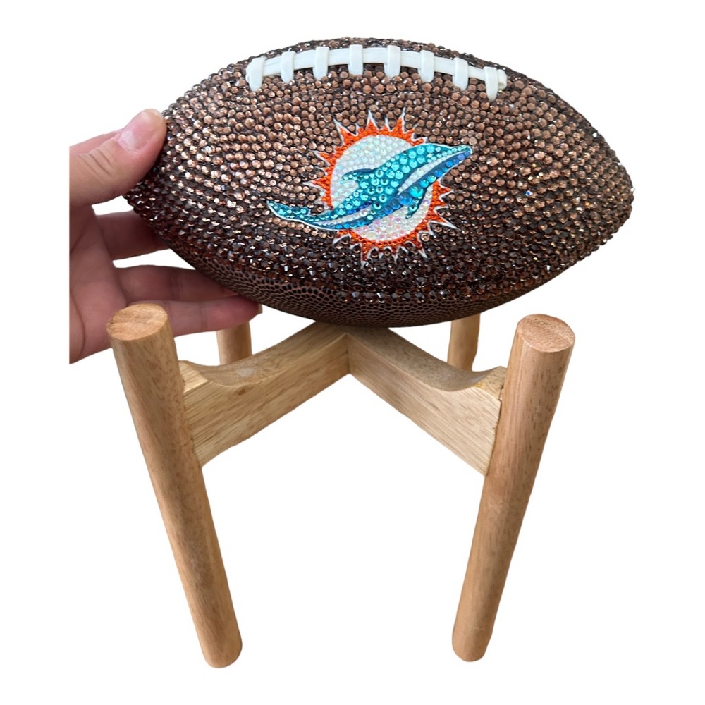 Blinged out Miami Dolphins football